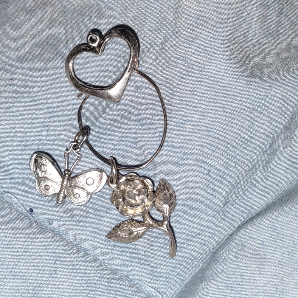 925 Sterling silver charm holder.